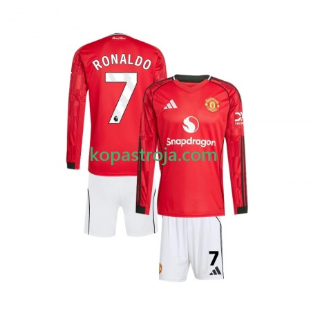 Billiga Fotbollströjor Manchester United Cristiano Ronaldo 7 Barn Hemma tröja 2025/26 Långärmad